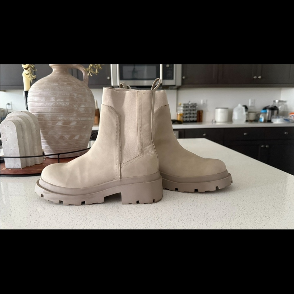 Dolce Vita Cream Ankle Boots